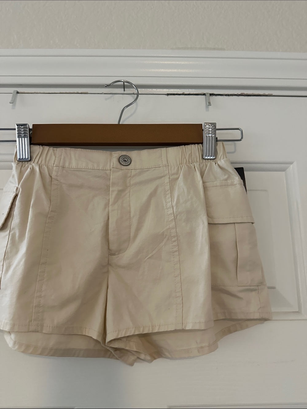 art class Cream Cargo Shorts with Utility Pockets